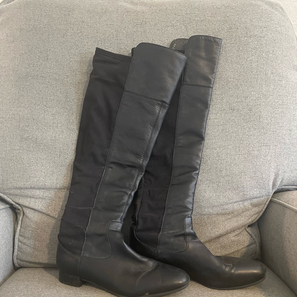 Black, to the knee boots